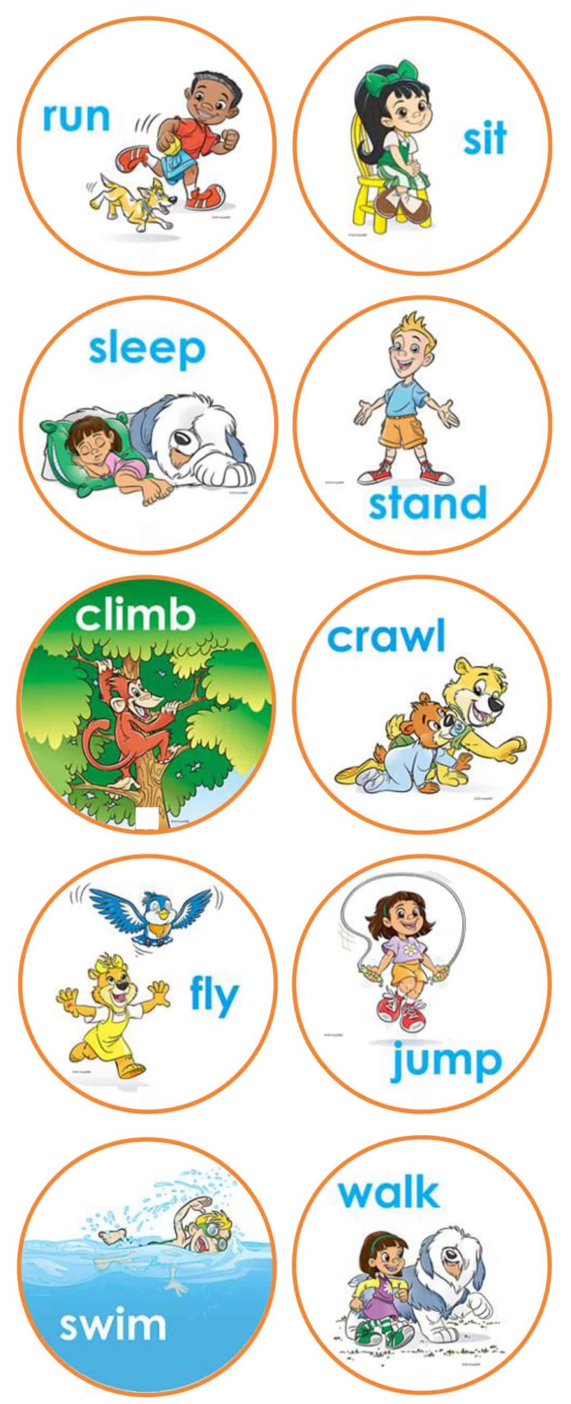 Common Action Words Examples