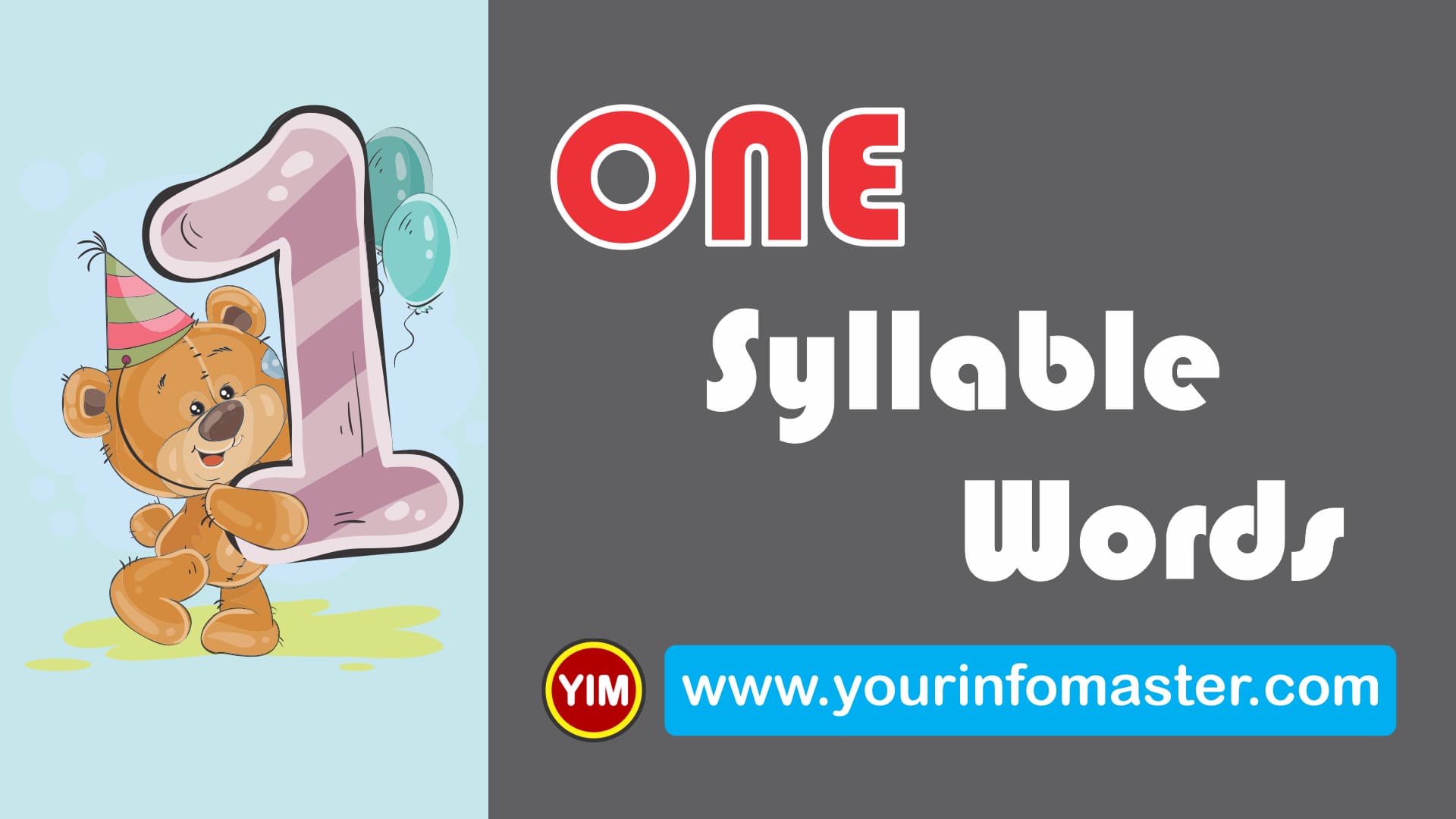 One Syllable Words List Syllable Words Bank Your Info Master