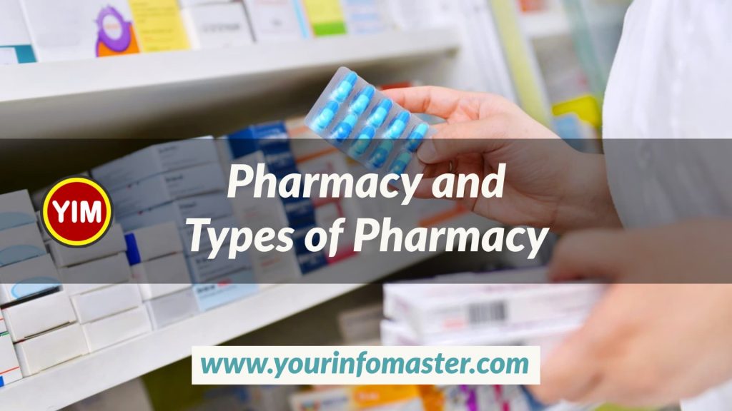 clinical pharmacy, community pharmacy, compounding pharmacy, forensic pharmacy, hospital pharmacy, industrial pharmacy, military pharmacy, nuclear pharmacy, online pharmacy, pharmaceutical marketing and management, Pharmacy, pharmacy near me, retail pharmacy, Types of Pharmacy, veterinary pharmacy