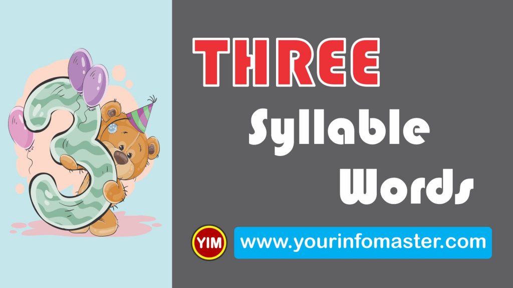 Three Syllable Words List Syllable Words Bank Your Info Master