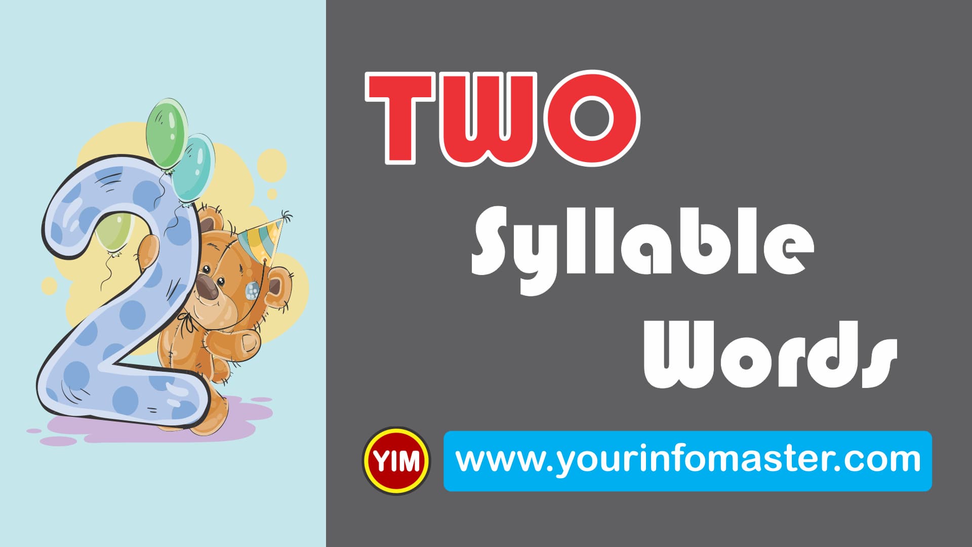 Two Syllable Words List Syllable Words Bank Your Info Master