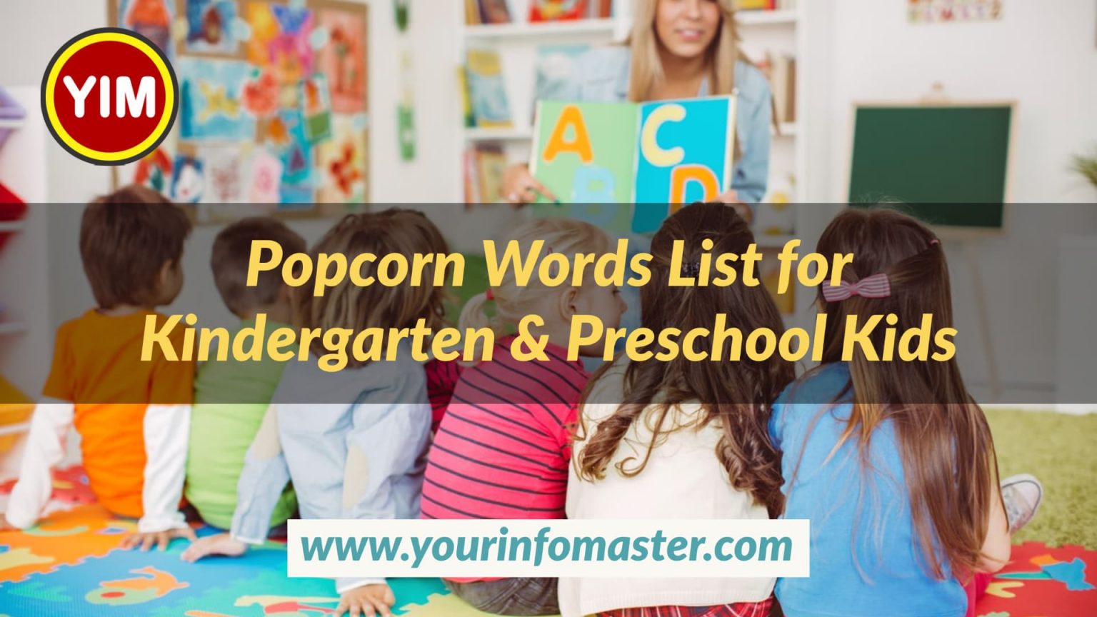 Popcorn Words For Kindergarten