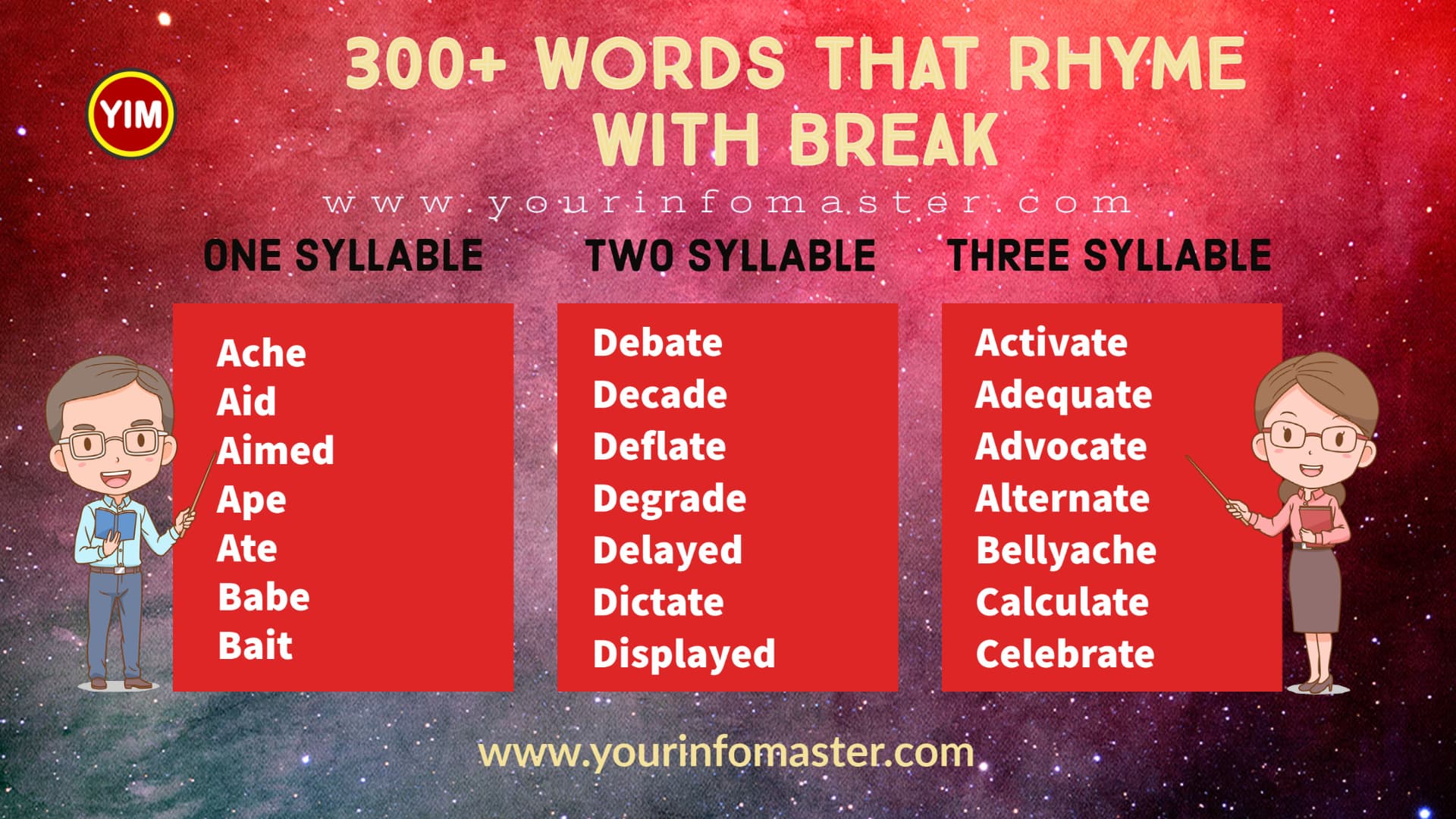 Rhyming Words For Break Archives Your Info Master