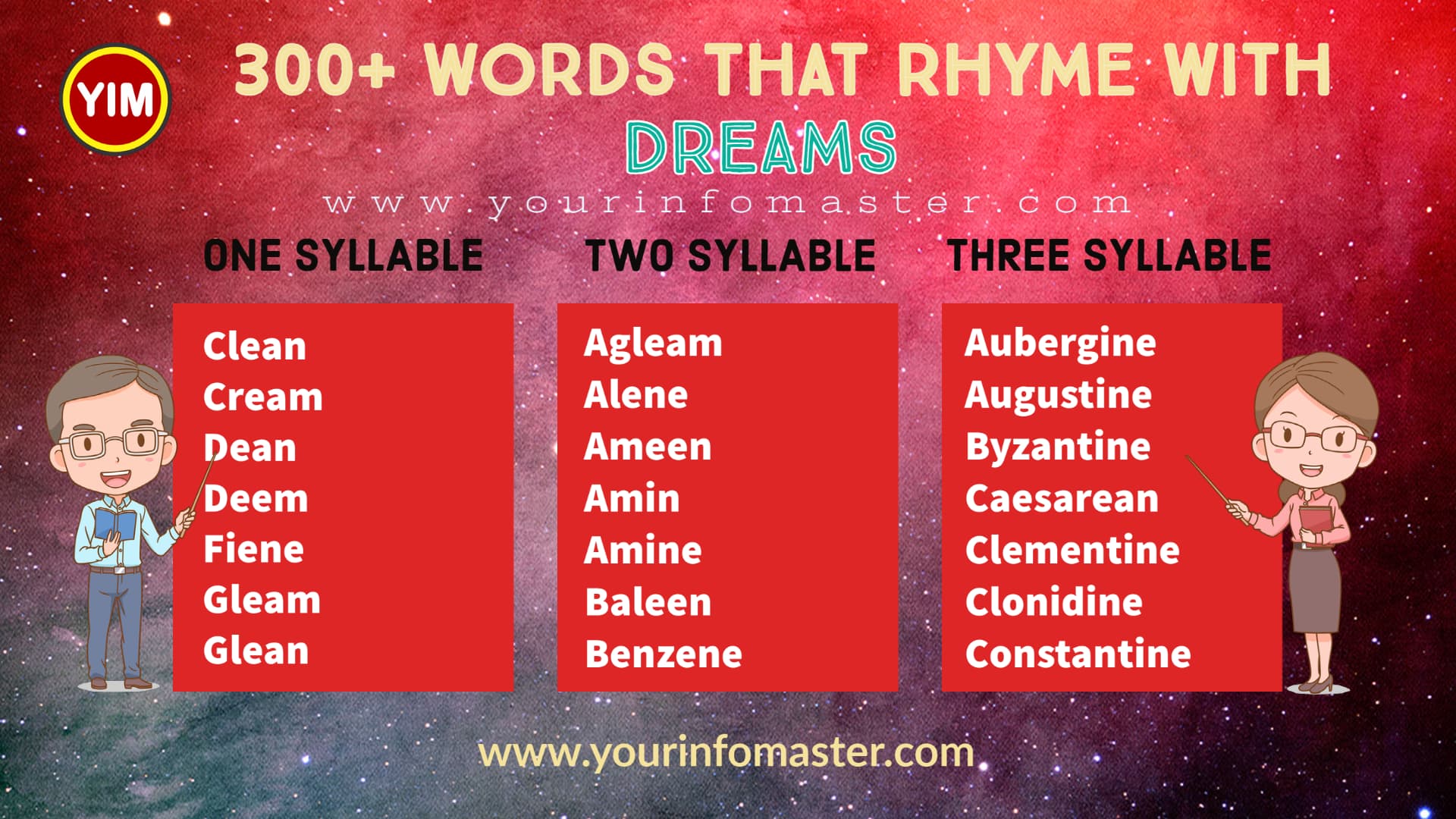 Words That Rhyme With Dream Your Info Master