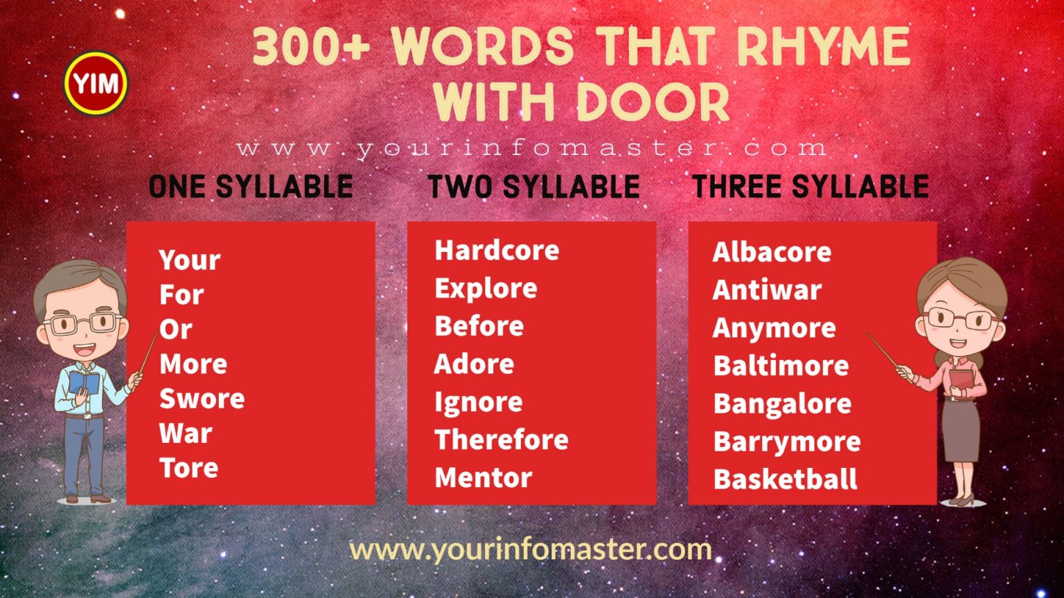 Rhyming Words For Door Archives Your Info Master