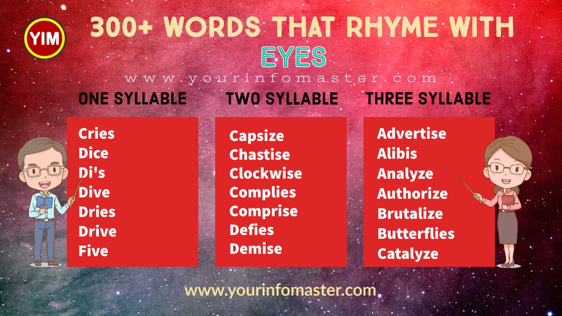 Words Rhyming With Eyes Archives Your Info Master