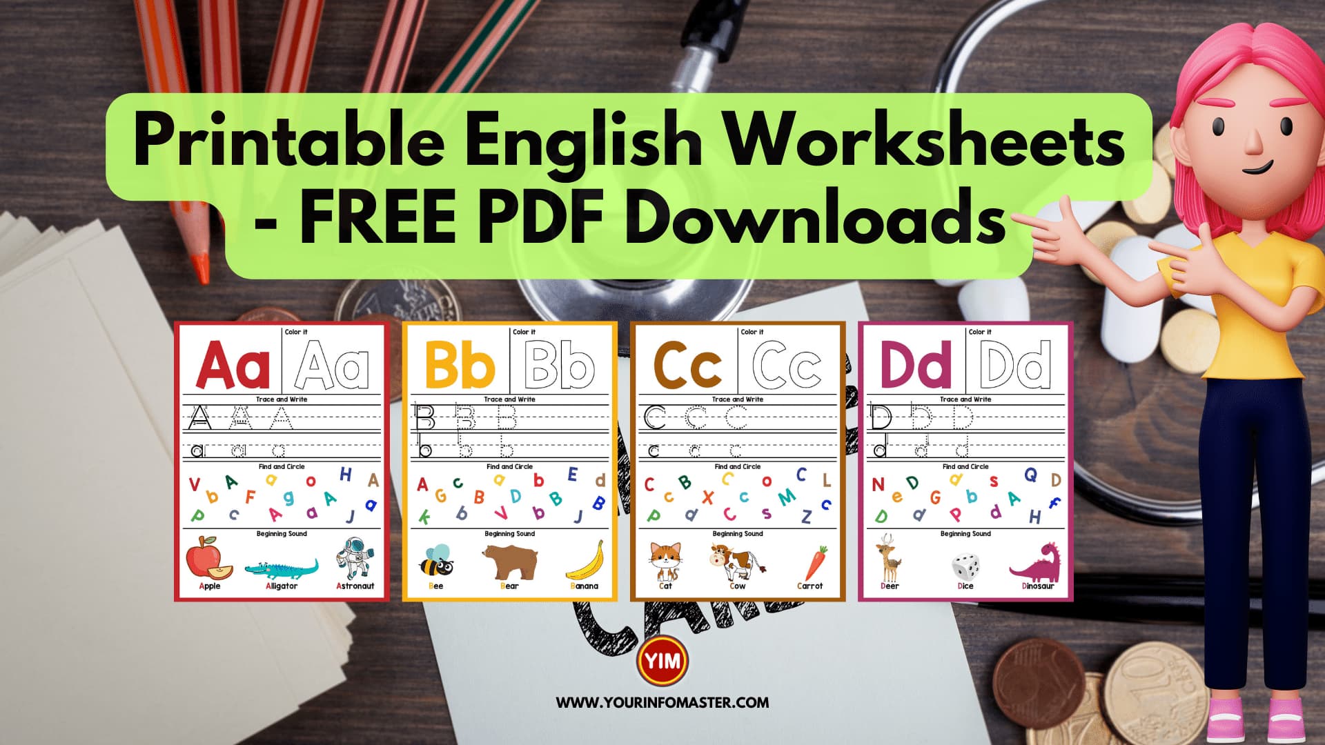 Printable English Worksheets FREE PDF Downloads Your Info Master