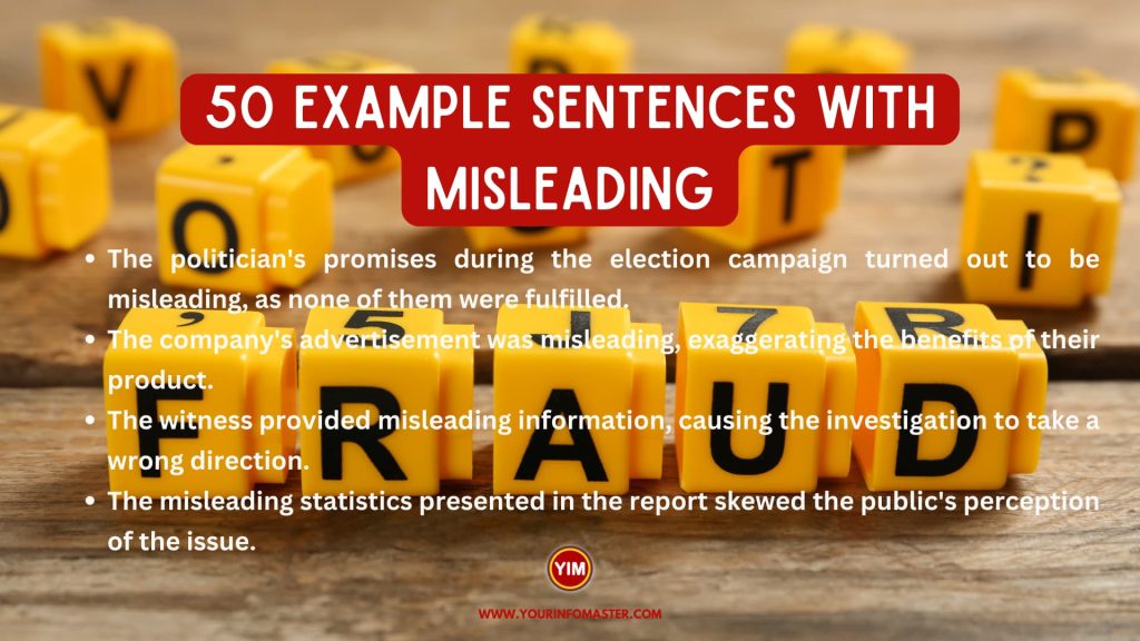 50 Sentences With Misleading Your Info Master