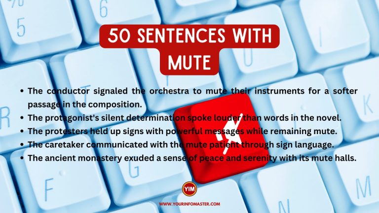 50 Sentences With Mute Your Info Master