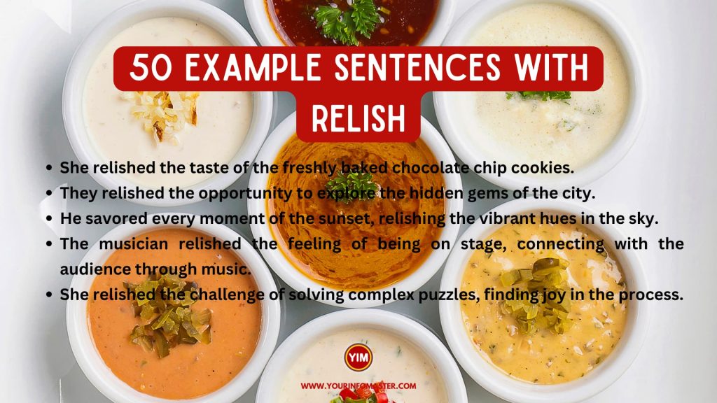 50 Sentences with Relish