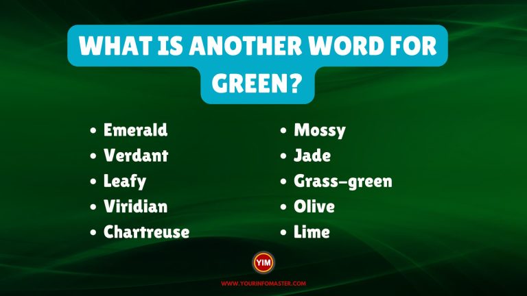 What is another word for Green