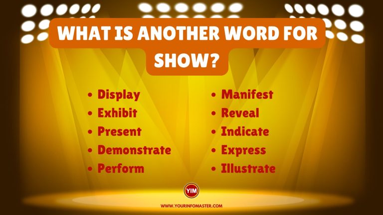 What Is Another Word For Show Sentences Antonyms And Synonyms For 