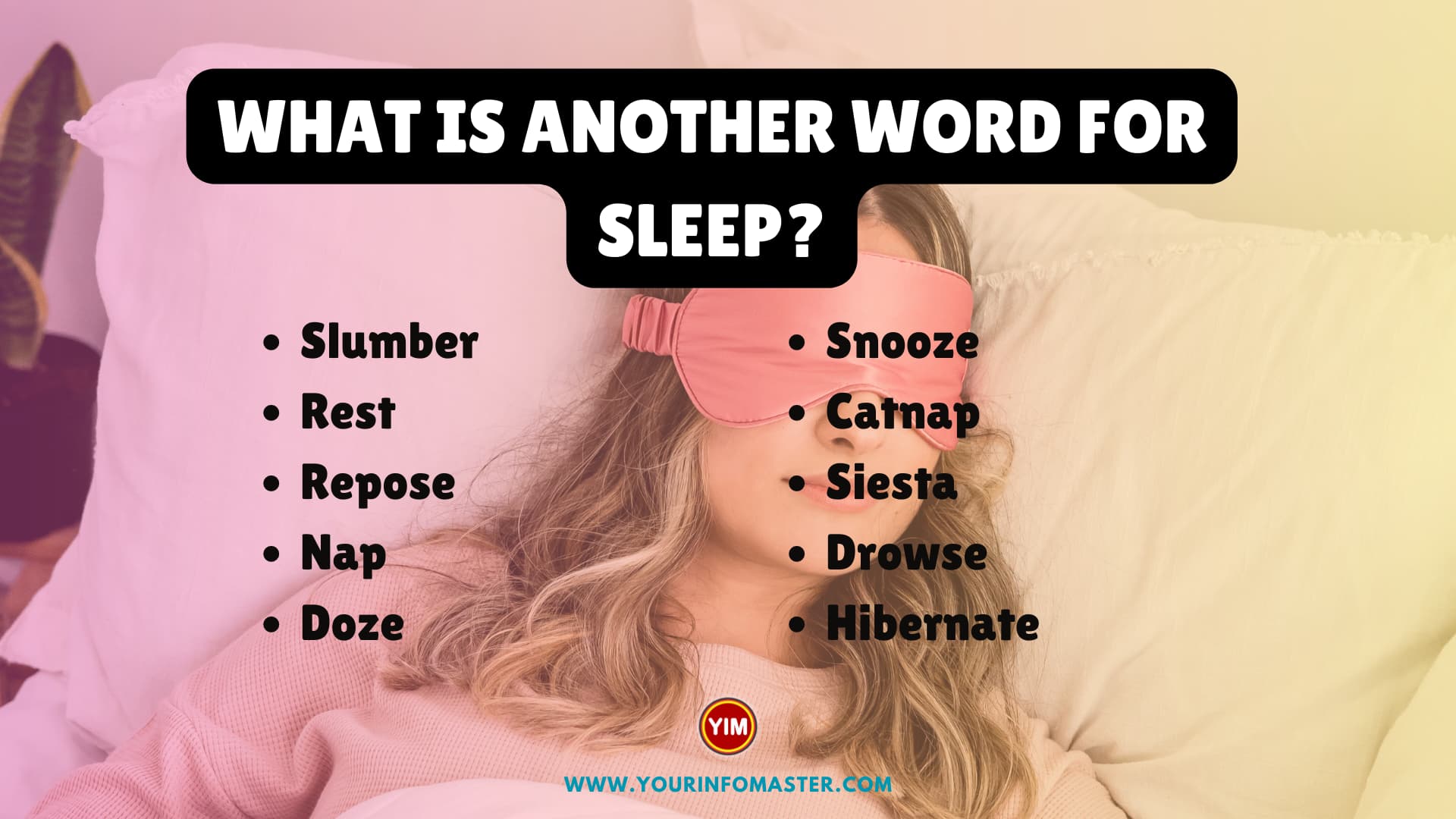 What Is Another Word For Sleep Sleep Synonyms Antonyms And 