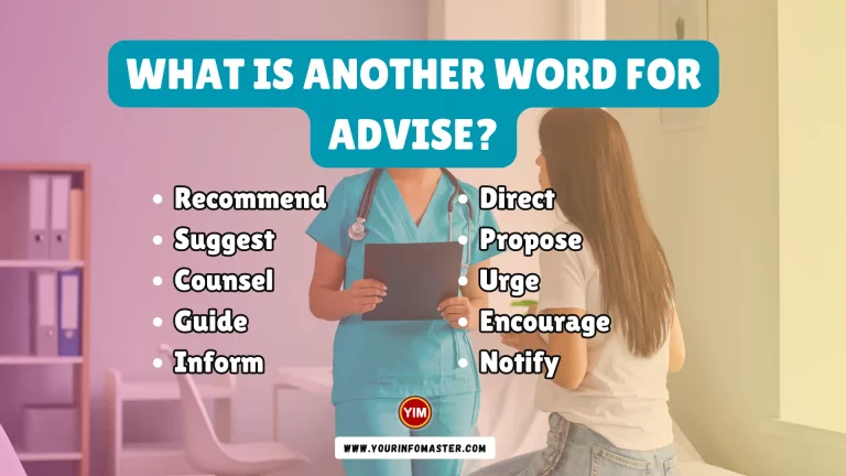 What is another word for Advise