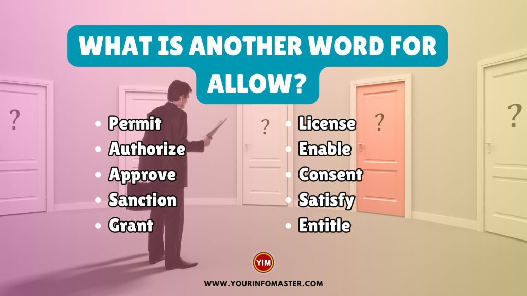 What Is Another Word For Allow Allow Synonyms Antonyms And 