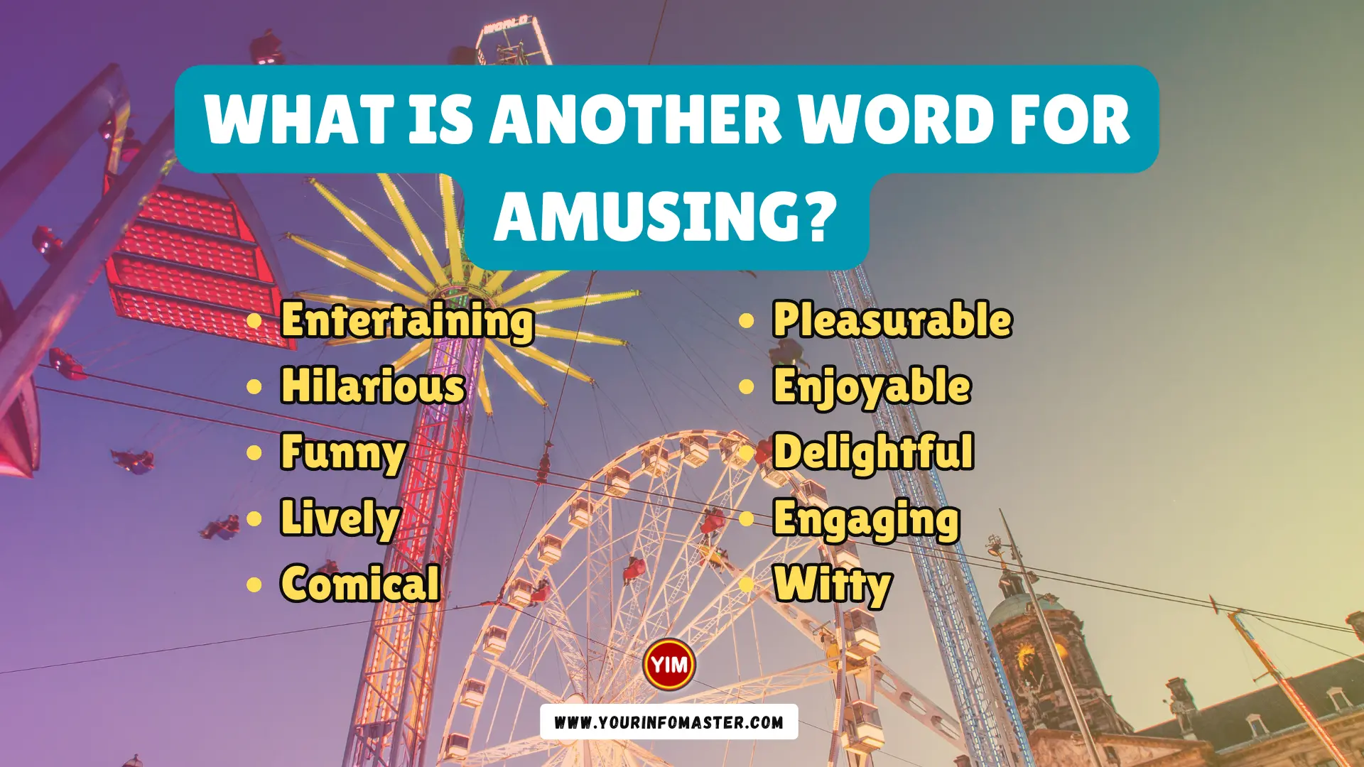 What Is Another Word For Amusing Amusing Synonyms Antonyms And 