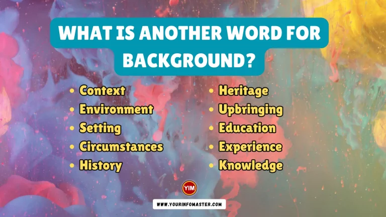 What is another word for Background