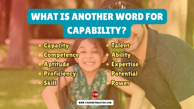 What is another word for Capability