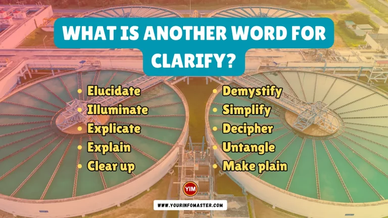 What is another word for Clarify