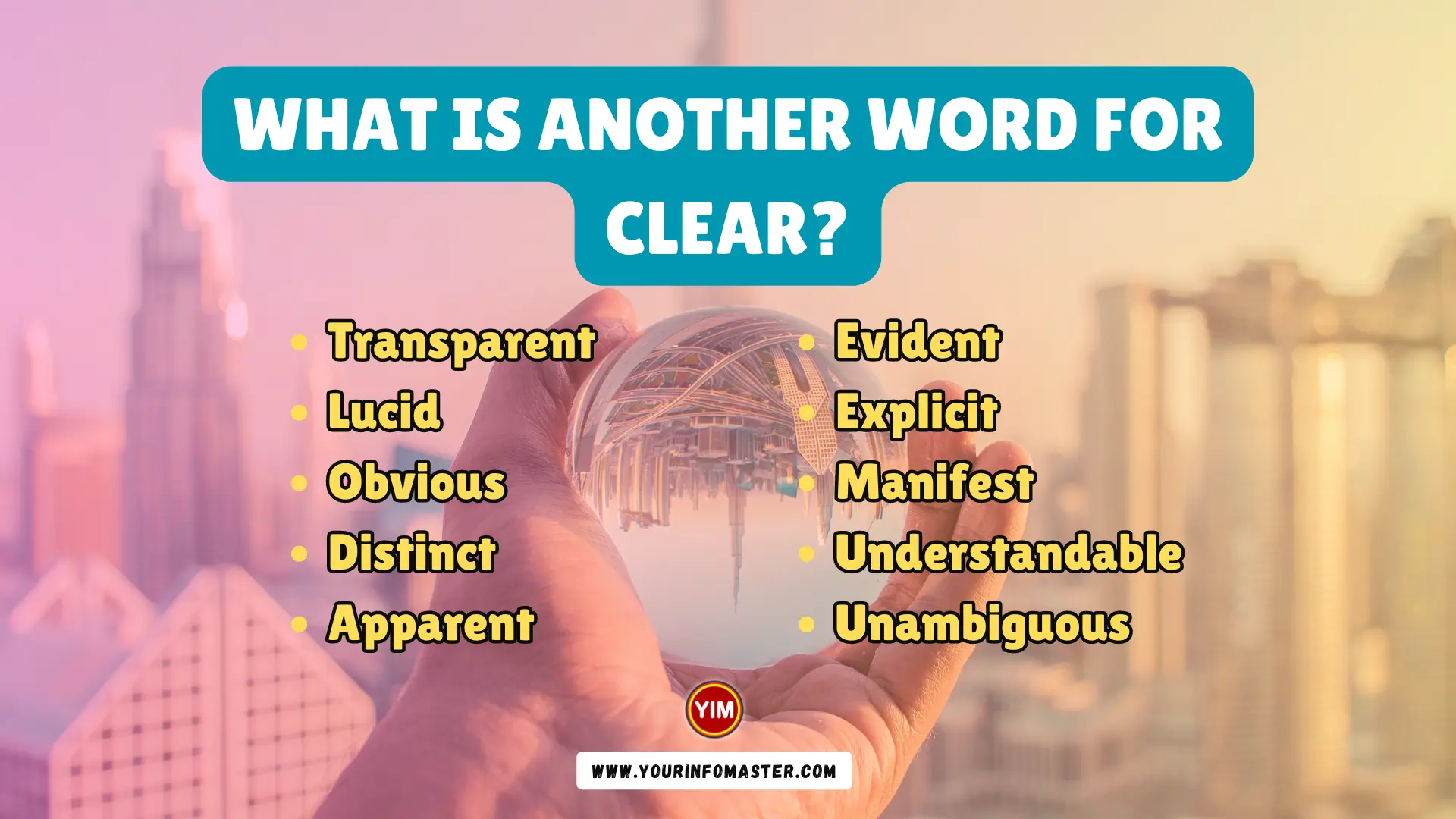 What Is Another Word For Clear Clear Synonyms Antonyms And 