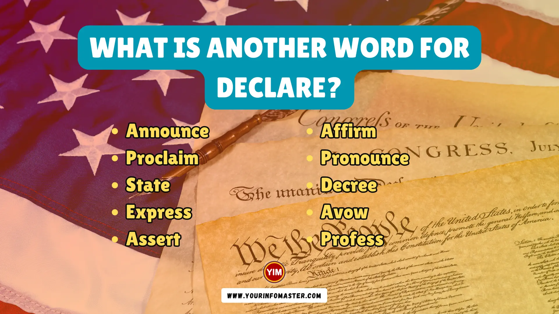 What Is Another Word For Declare Declare Synonyms Antonyms And 