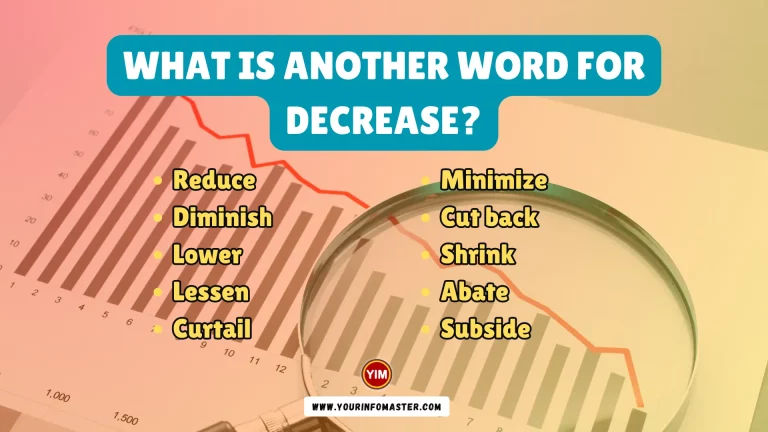 What is another word for Decrease