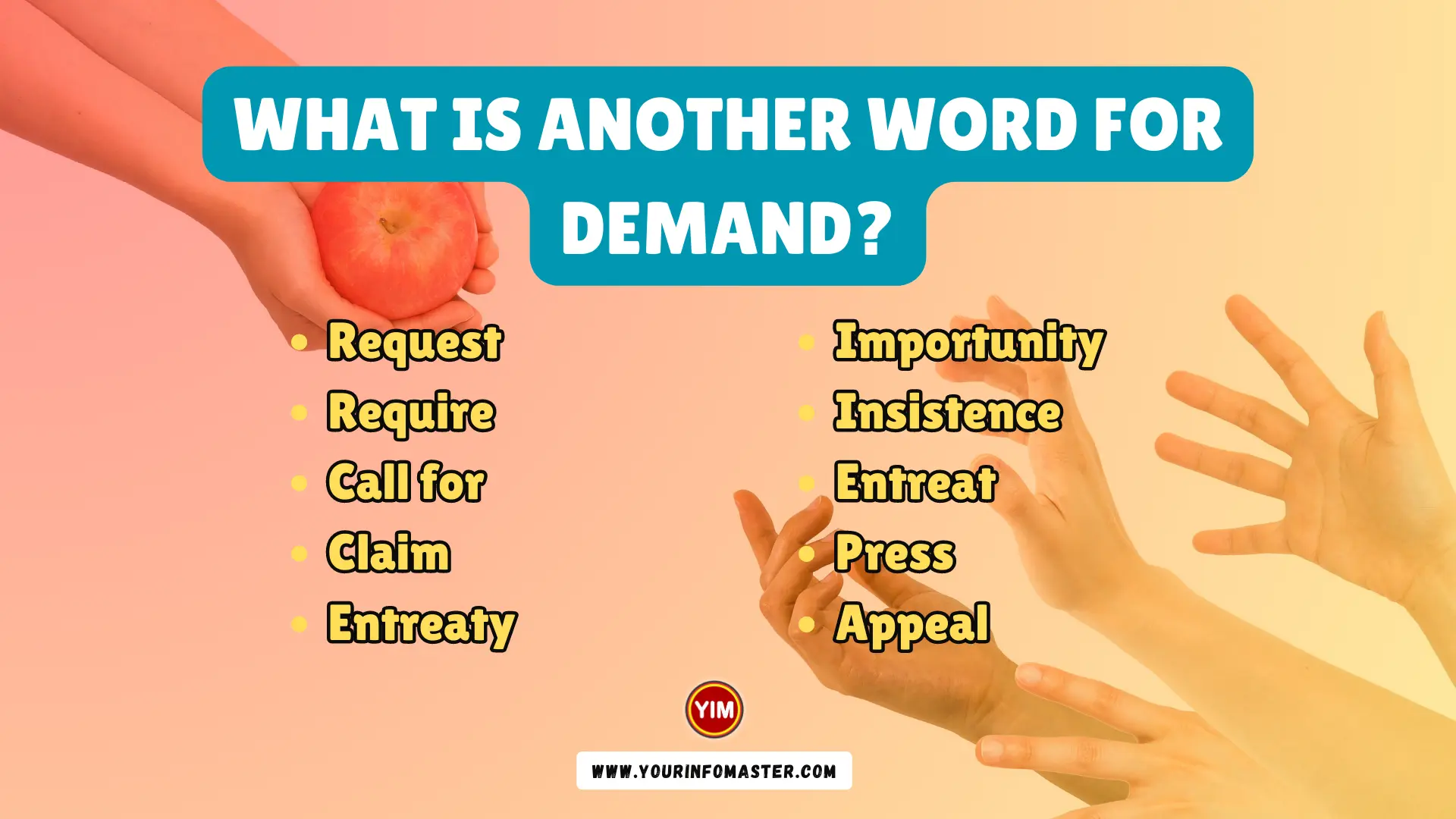 What Is Another Word For Demand Demand Synonyms Antonyms And 