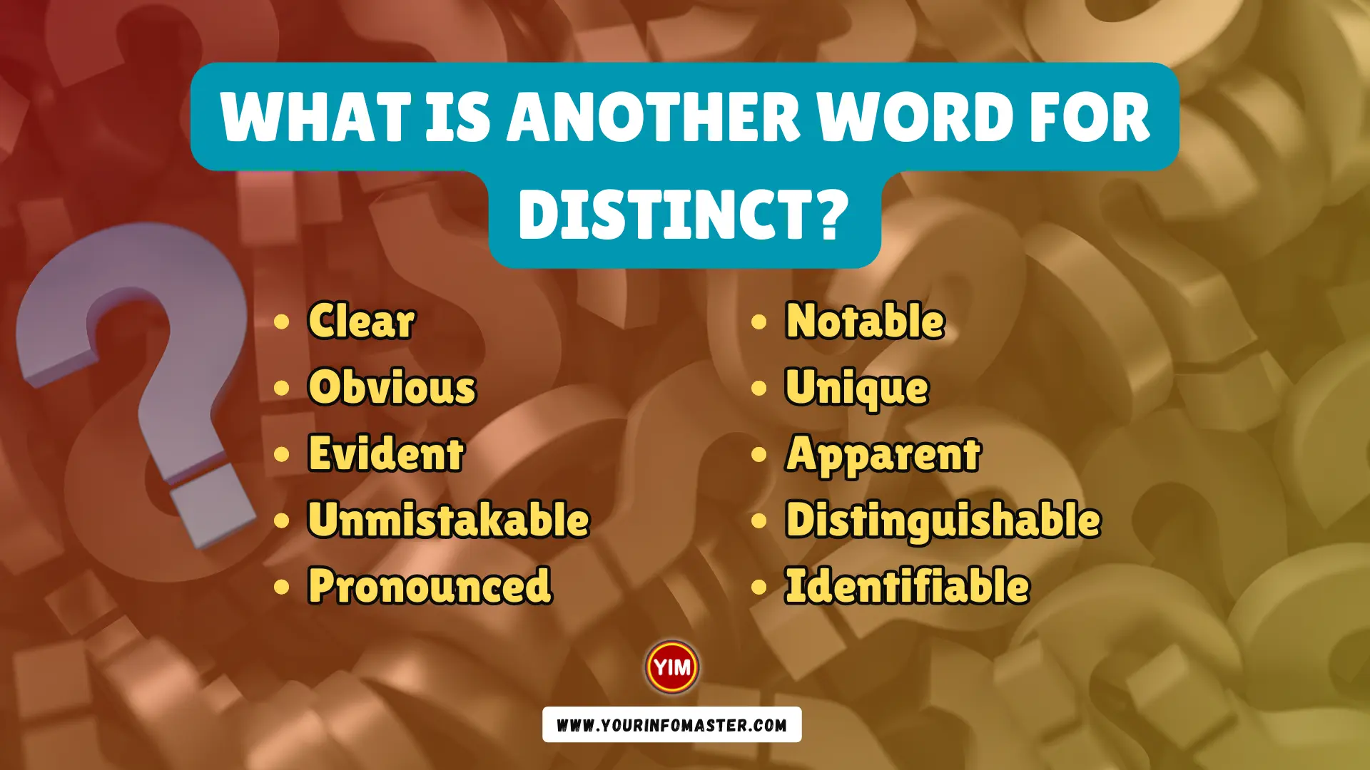 What Is another Word For Distinct Distinct Synonyms Antonyms And 