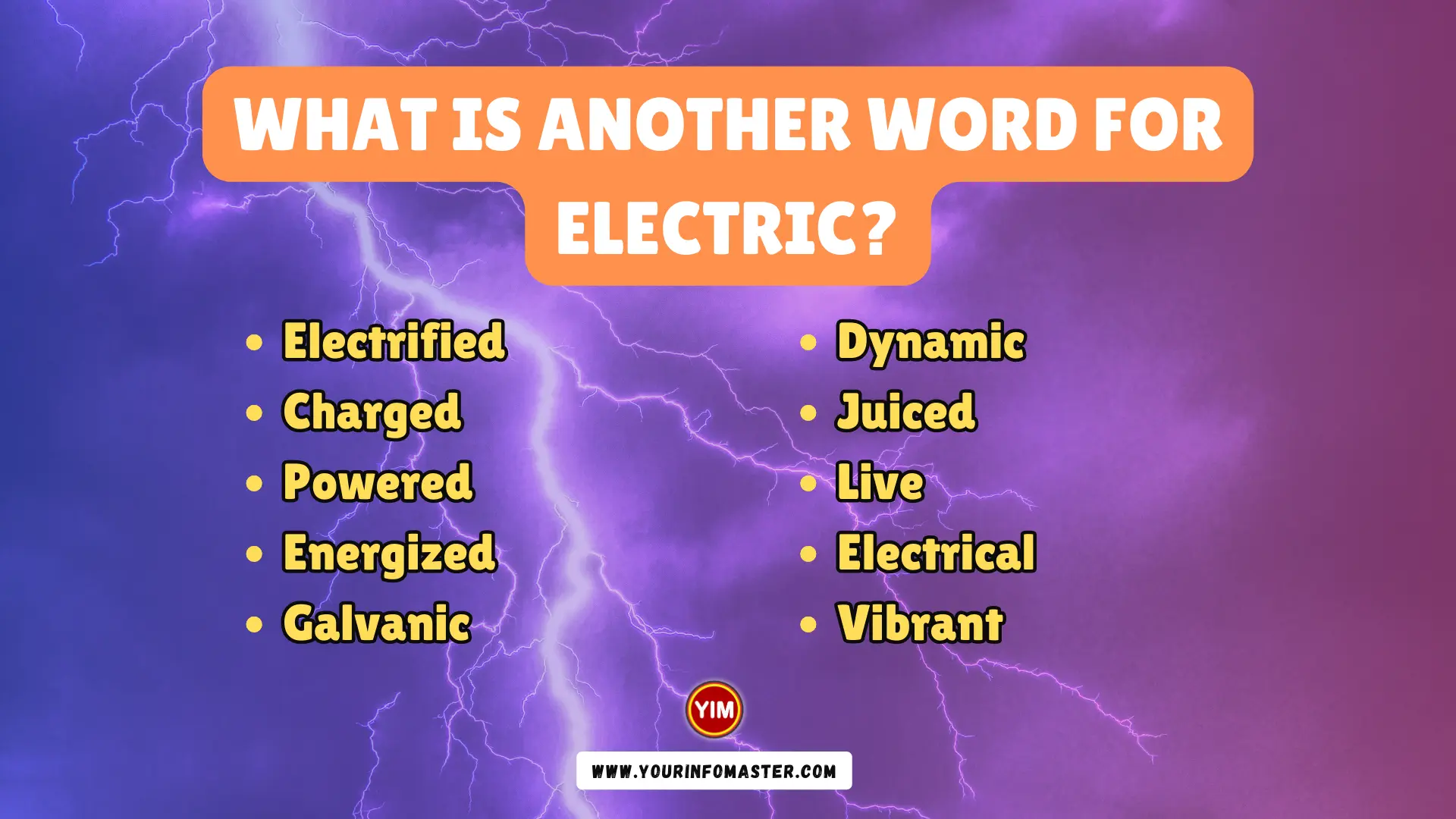 What Is Another Word For Electric Electric Synonyms Antonyms And 